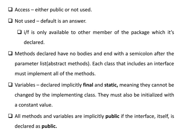Java interface | PPTX