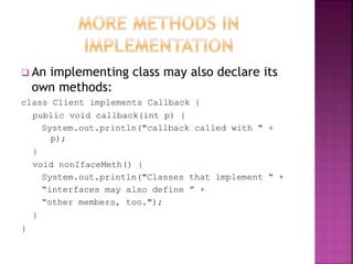 Java interface | PPT
