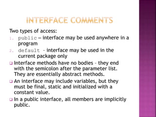 Java interface | PPTX