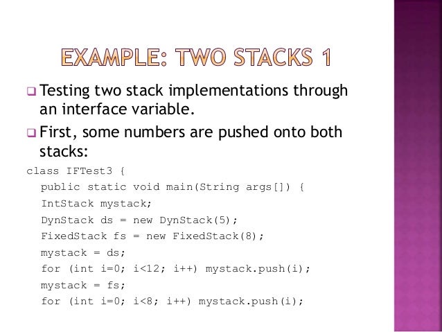 Java interface