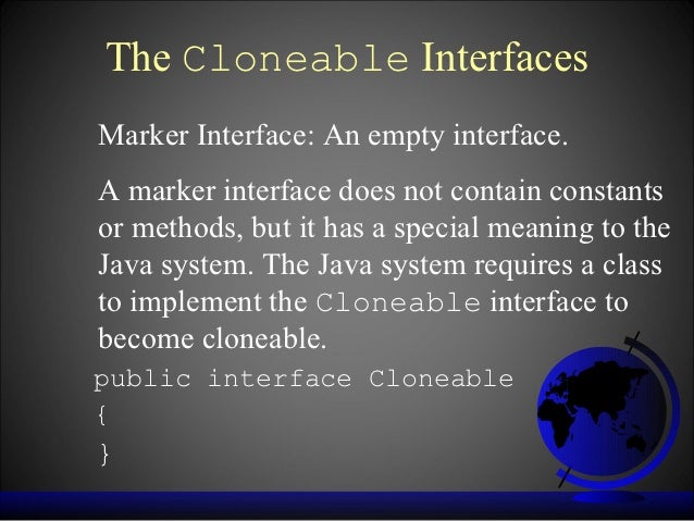 Marker interface in java