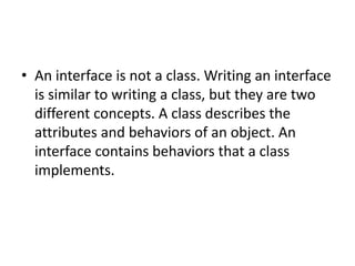 Java interfaces | PPTX