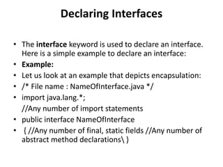 Java interfaces | PPT