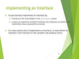 Java interfaces | PPT
