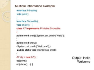 Introduction to Java Interfaces - Multiple Inheritance | PDF