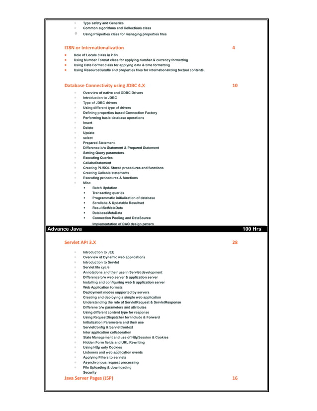 Java Internship in Noida For B.Tech, MCA | PDF