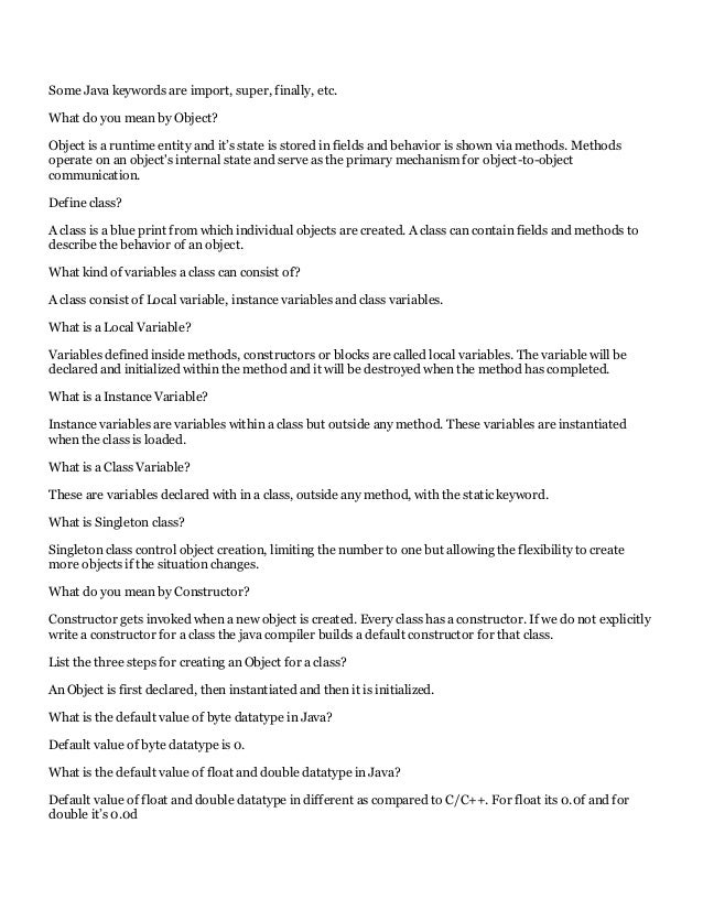 Tutorialspoint Java Interview Questions | java interview questions tutorialspoint Tutorialspoint Java Interview Questions | java interview questions tutorialspoint