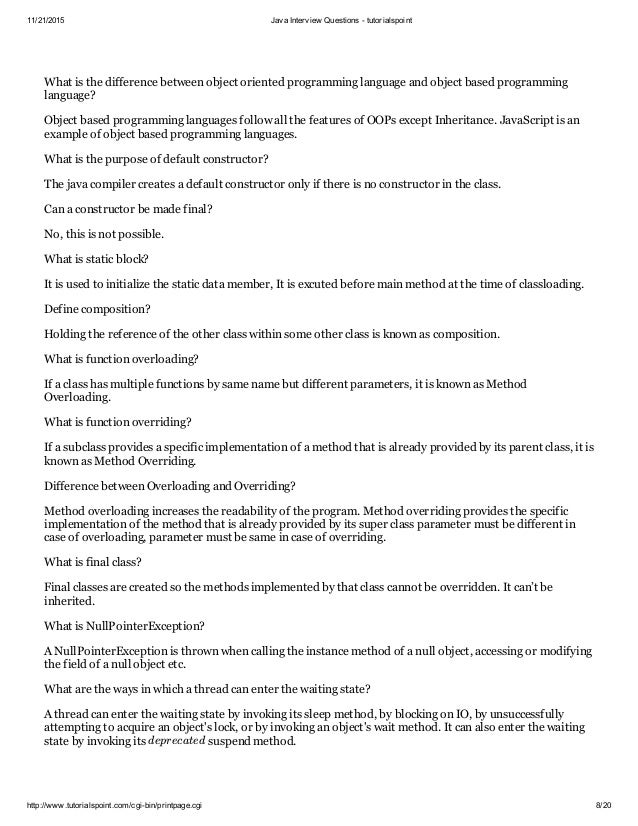 Servlets Interview Questions Tutorialspoint | java interview questions tutorialspoint Servlets Interview Questions Tutorialspoint | java interview questions tutorialspoint