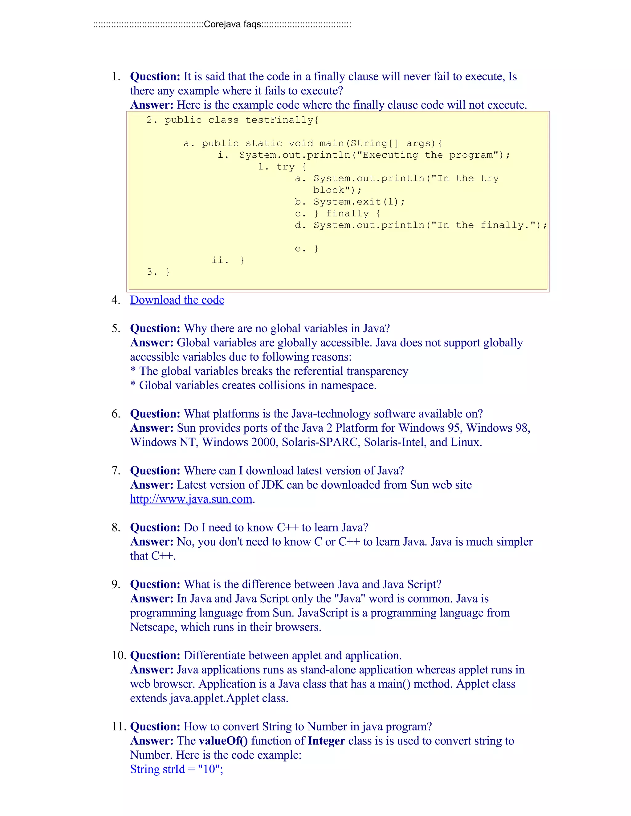 Java Interview Questions