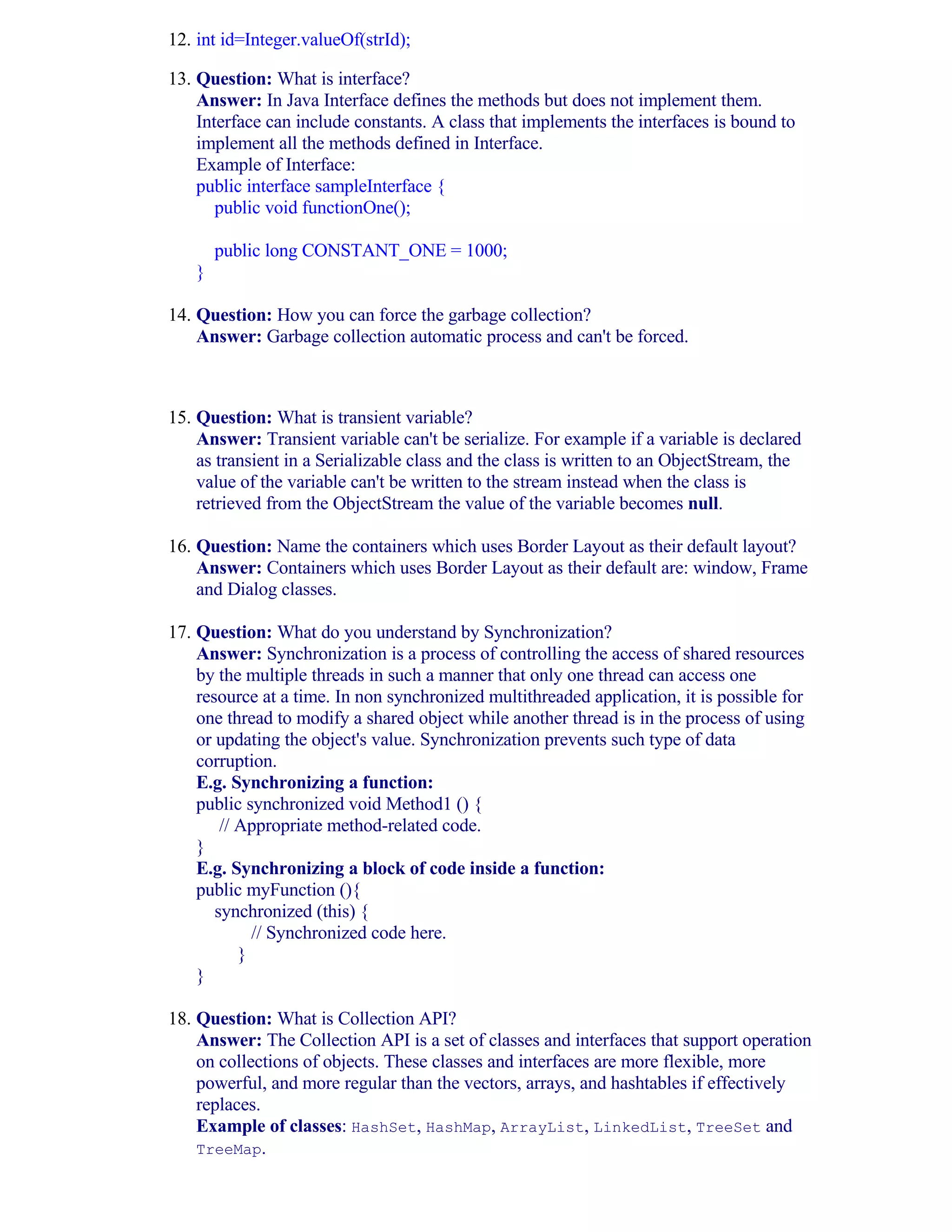 Java Interview Questions