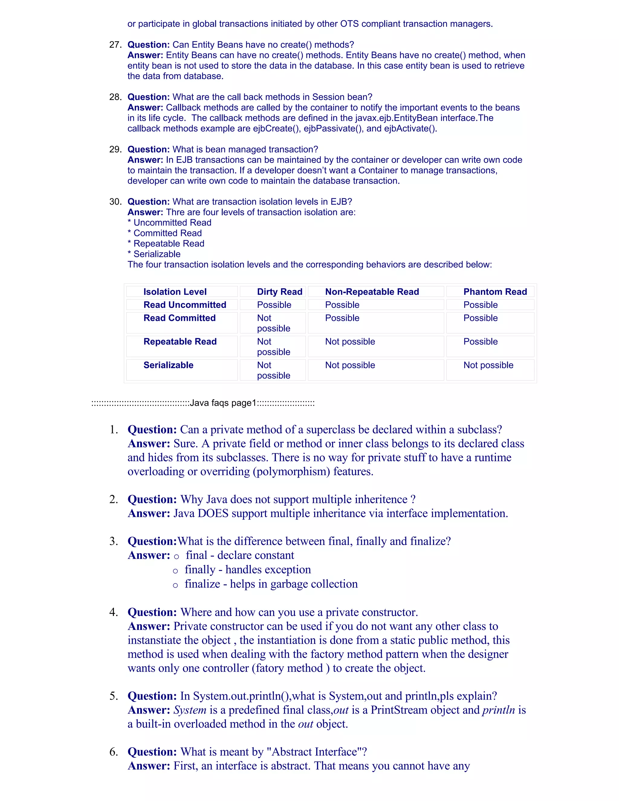 Java Interview Questions