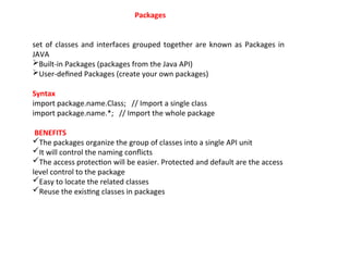 JAVA_INTRODUCTION- History, Constructor, Inheritance | PPT