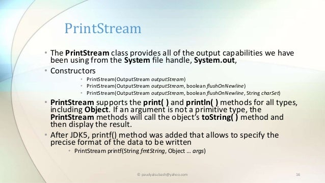 Java Input Output Java Io Java Input Output Java Io
