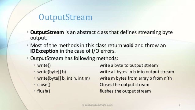 Java Input Output Java Io Java Input Output Java Io