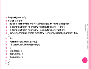 Basic of Javaio | PPTX