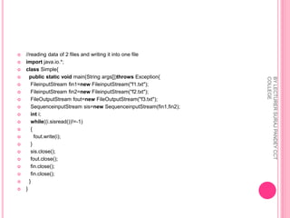 Basic of Javaio | PPTX