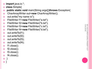 Basic of Javaio | PPTX