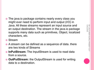 Basic of Javaio | PPTX