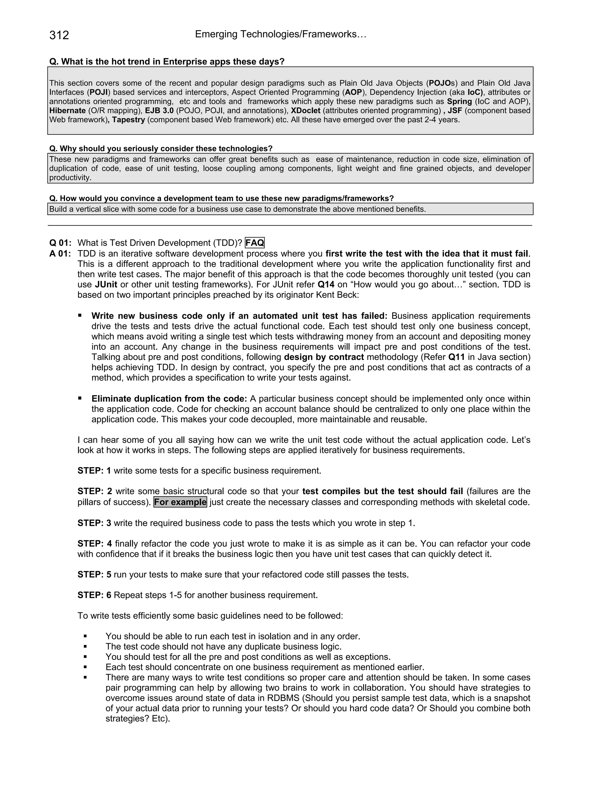 Java j2ee job interview companion ebook