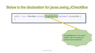 JAVA Jcheckbox in simple and easy .pptx | Programming Languages | Computing