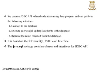 Computer Science:Java jdbc | PPTX