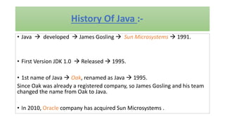What is java? Components of java | PPT