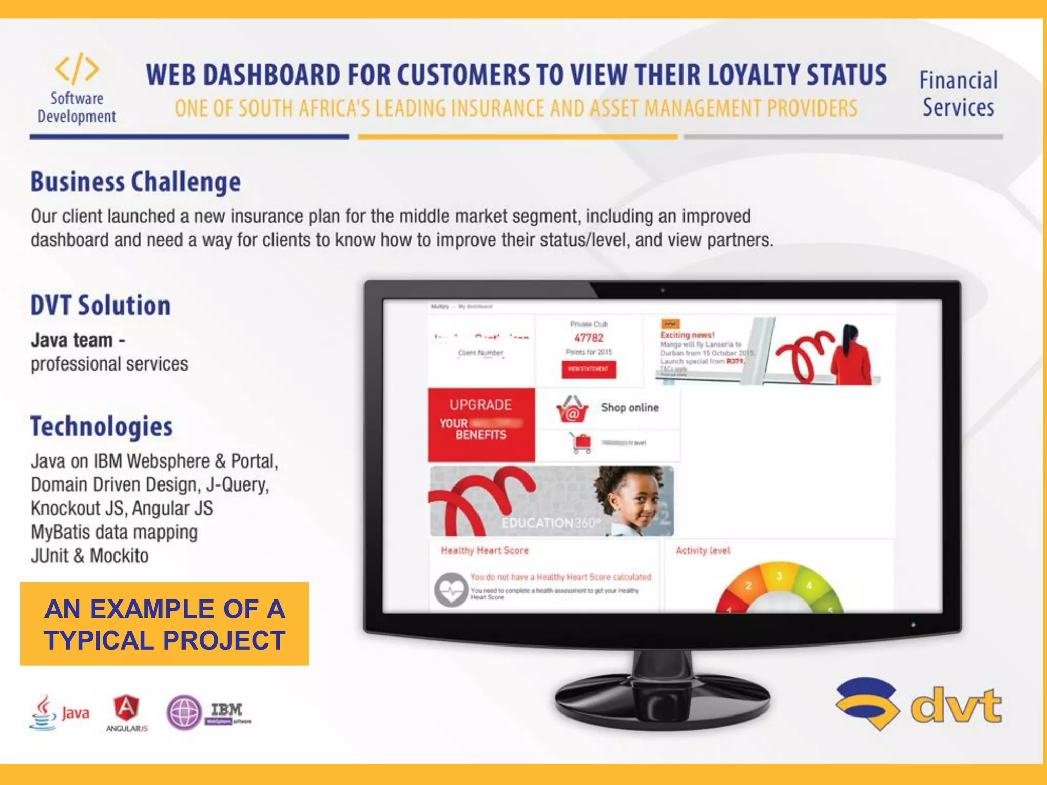 AN EXAMPLE OF A
TYPICAL PROJECT
 