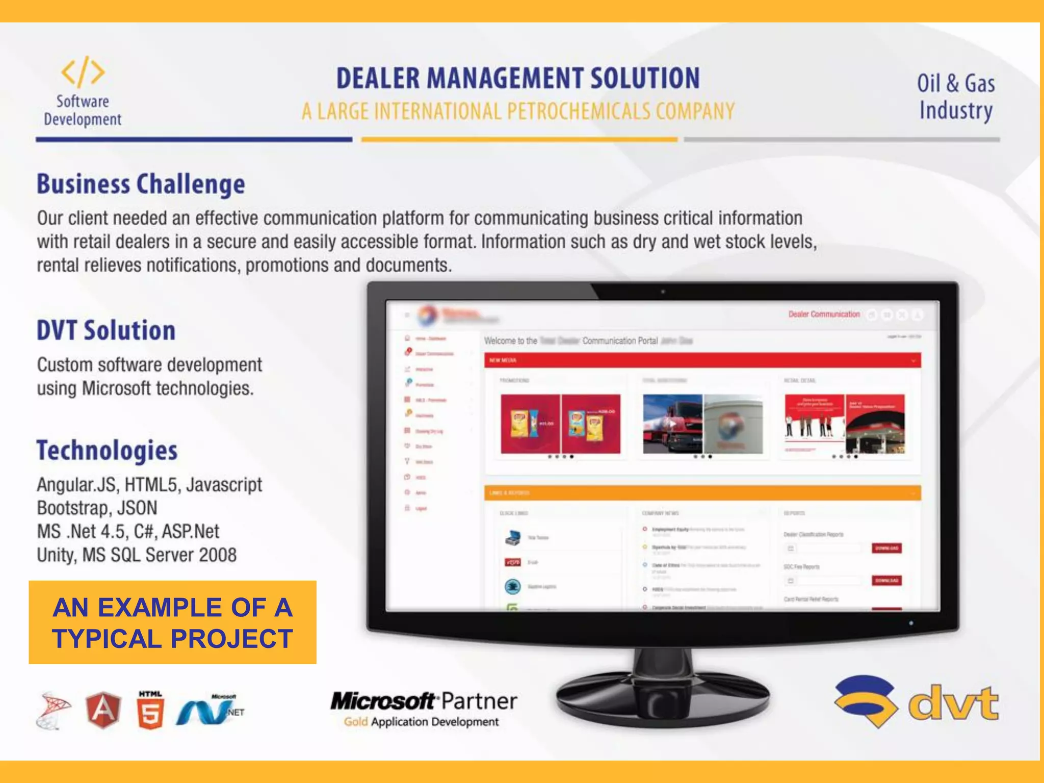 AN EXAMPLE OF A
TYPICAL PROJECT
 