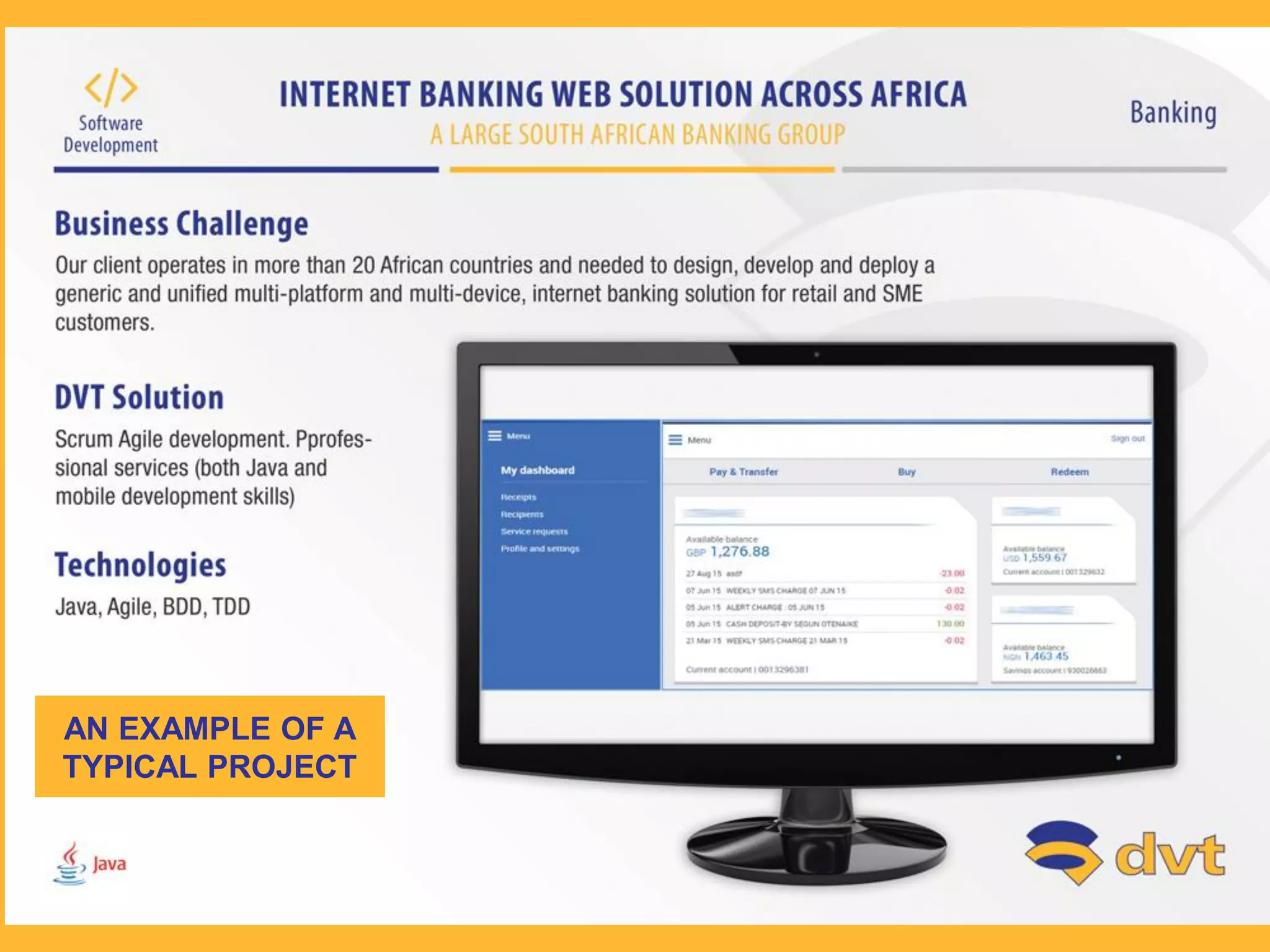 AN EXAMPLE OF A
TYPICAL PROJECT
 