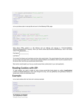 Java jsp tutorial | PDF