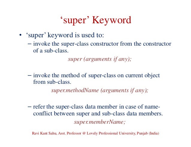 Java Keywords