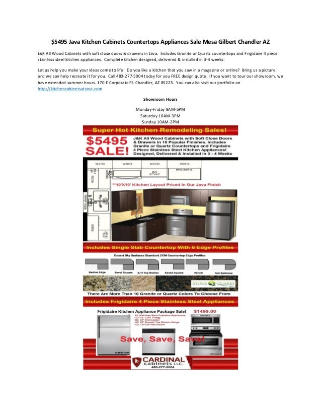 Java Kitchen Cabinets Countertops Appliances Sale 5495 Mesa Gilbert