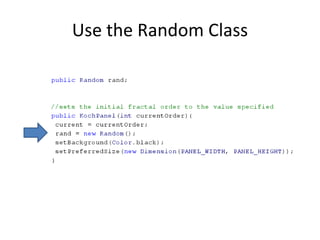 Use the Random Class
 