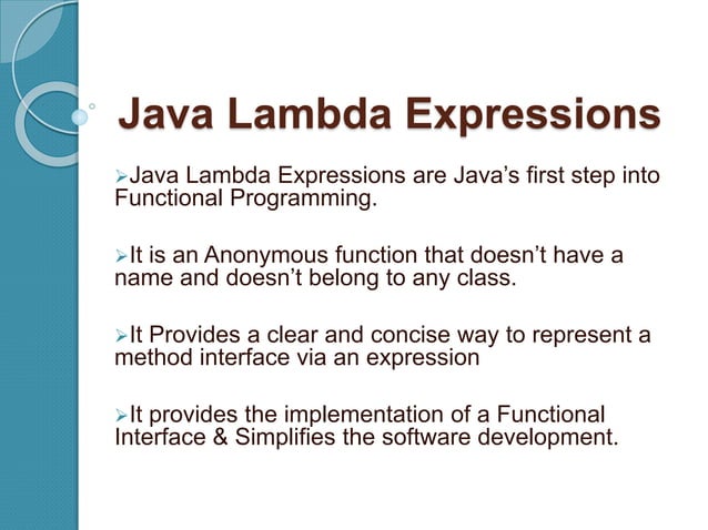Java Lambda Expressions.pptx | Programming Languages | Computing