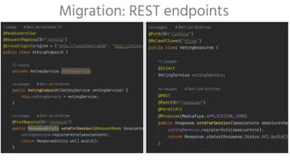 Migration: REST endpoints
 