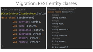 Migration: REST entity classes
 