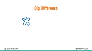 Big Difference
@VladimirD_42@JavaLandConf
 