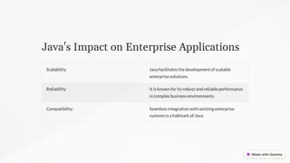 Java language: A Benefiting Asset to the Software Industry | PPT