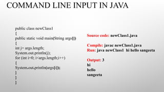 Contains concept of command line argument | PPTX