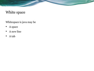 Java – lexical issues | PPT