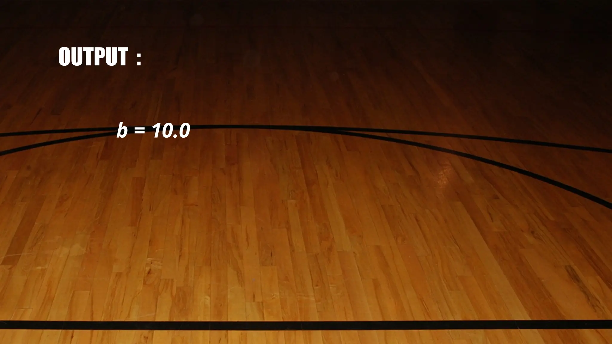 OUTPUT :
b = 10.0
 