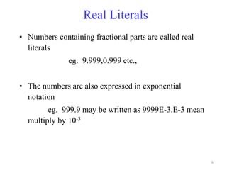 Java literals | PPTX