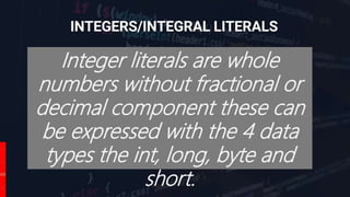 JAVA LITERALS Programming and PPT.pptx