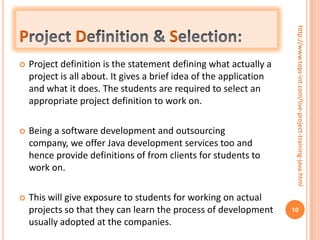 Java live project training | PPTX