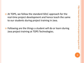 Java live project training | PPTX