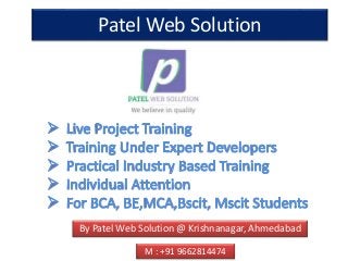 Patel Web Solution
By Patel Web Solution @ Krishnanagar, Ahmedabad
M : +91 9662814474
 