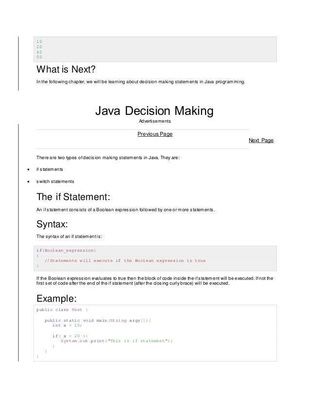 Java loops