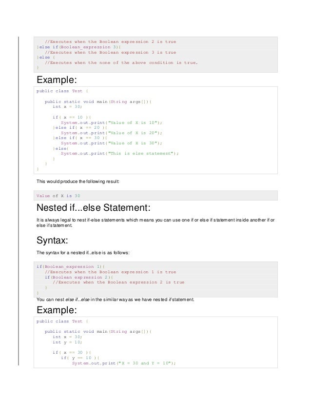Java loops