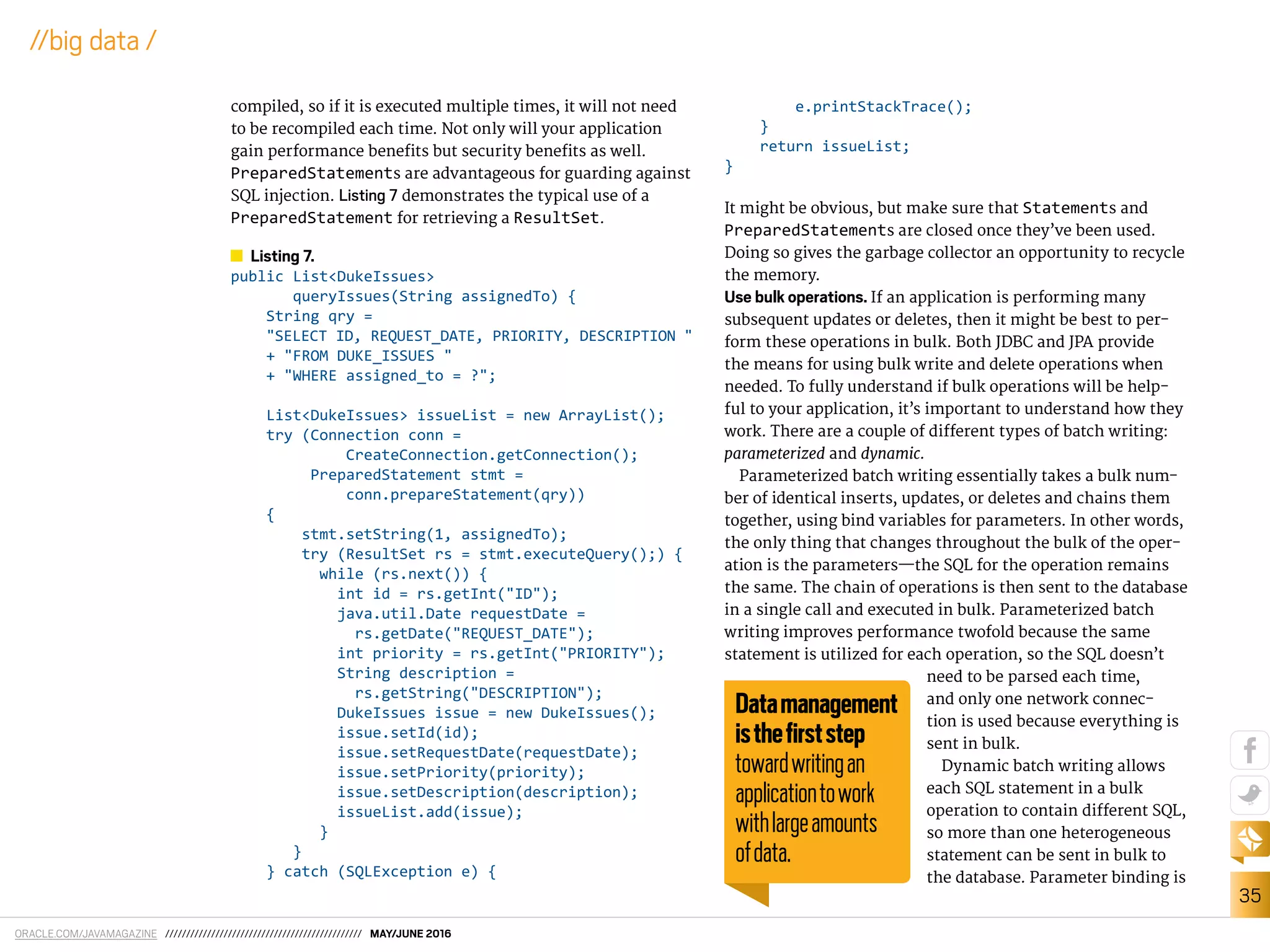 Java magazine from big data to insights | PPT