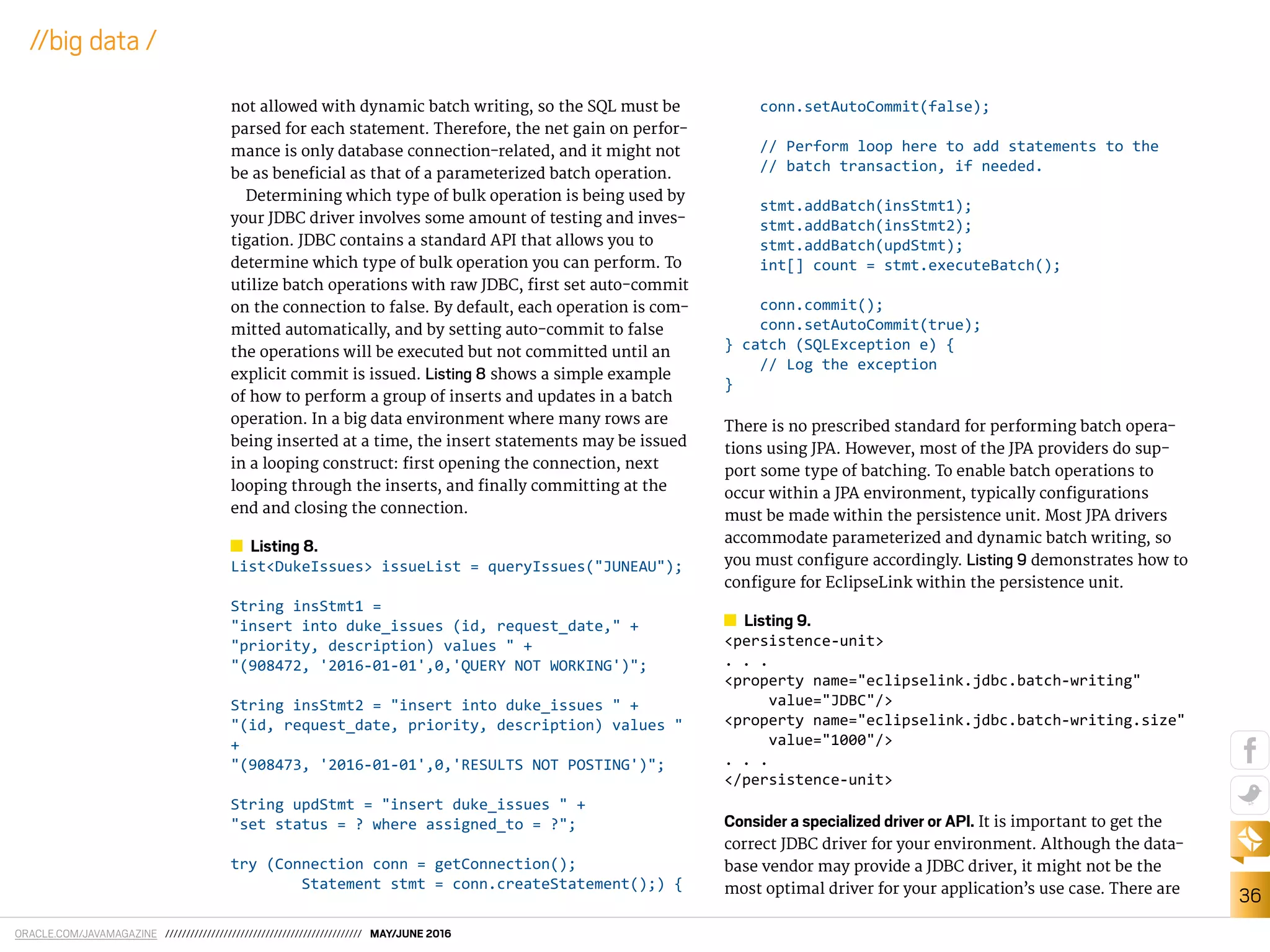Java magazine from big data to insights | PPT